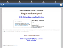 Tablet Screenshot of clintonlacrosse.org